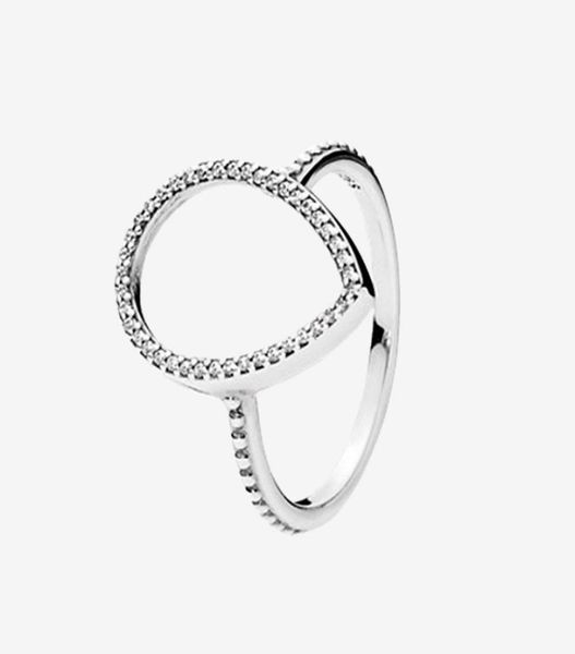 

women's teardrop hollow silhouetete ring cz diamond jewelry for 925 sterling silver wedding rings with original box set8517174, Slivery;golden