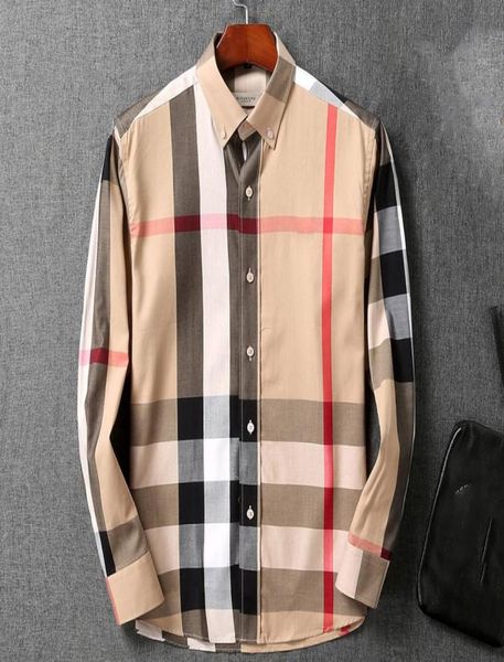 

luxurys designers dress shirt menswear fashion society black men solid color business casual mens long sleeve m3xl5187283067, White;black