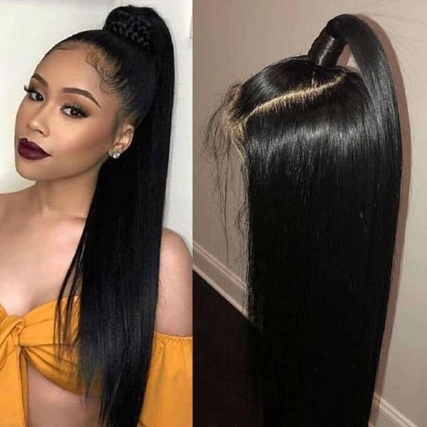 

360 full lace wigs brazilian high straight lace wigs hair full lace human hair wigs for women transparent, Black;brown