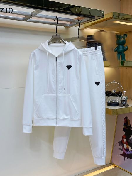 

2023 trendy men's fashion sportswear designer zipper hoodie street fashion casual suit men's luxury clothing shirt 666, Gray