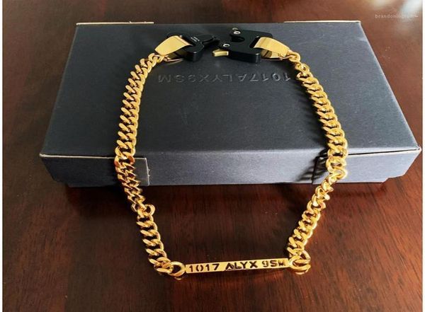 

1017alyx9sm buckle necklace fashion men women alyx metal openwork letters chains4389504, Silver