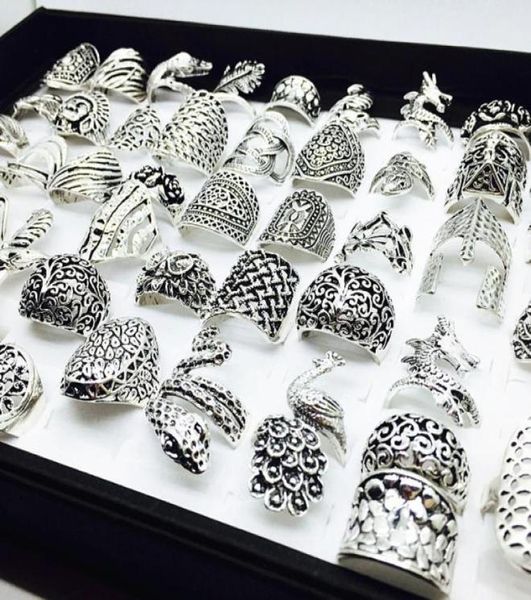 

whole 50pcs mix styles beautiful silver vintage jewelry rings for women party gifts unique brand new29901569963274, Golden;silver