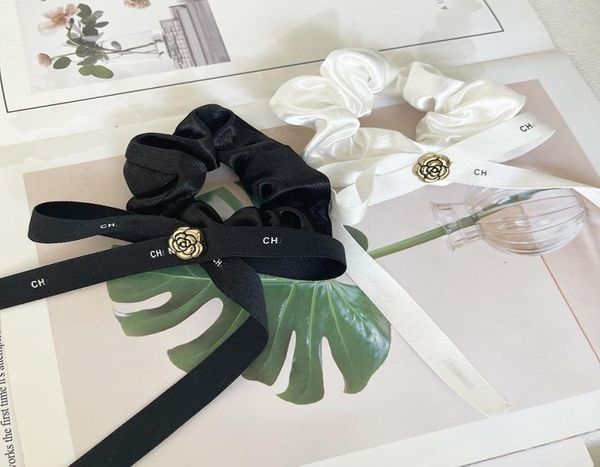 

2022 cletter vintage style women hair rubber bands luxury elastic hairrope bowknot ponytail holder hair accessories jewelry black2547892, Pink