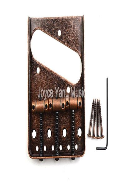 

bronze gun black 3 saddle square electric guitar bridge with 4 screws for fender tele style guitar 3784780