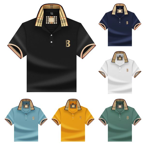 

2023 designer men's luxury polo t-shirt men's fashion polo men's summer shirt embroidered t-shirt high street trend shirt t-s, White;black