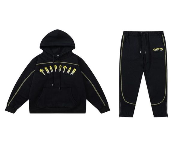 

autumn winter hoodies men's tracksuits embroidery logo fleece hoodies pants sets black fashion sport jogger streetwear woman clothing33, Gray