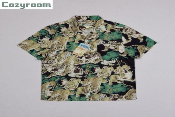 

cozyroom one hundred tigers hawaiian shirts men tropical aloha short sleeve men039s casual94819458229412, White;black