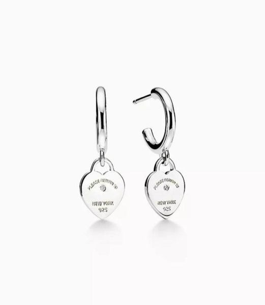 

theart charm earrings love stud earrings 925 silver sterlling jewelry desinger women valentine039s day party gift original lux73902934657, Golden
