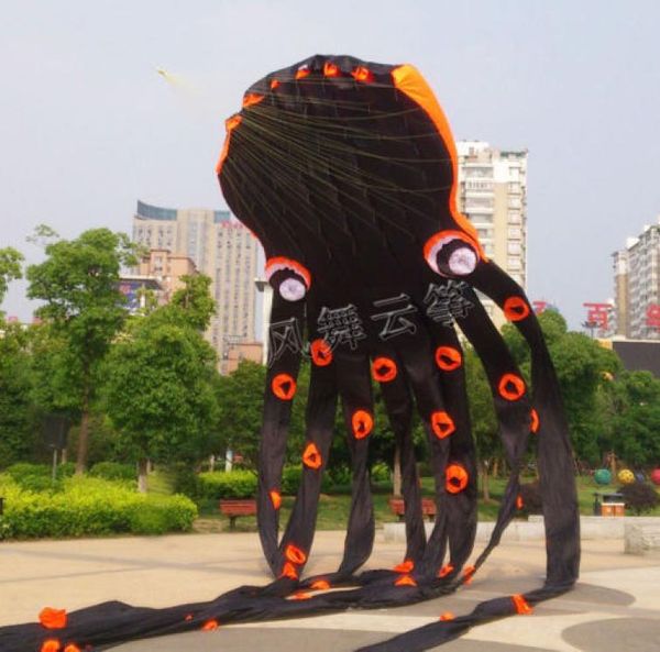 

3d eyes 15m black 1 line stunt parafoil ocs power sport kite outdoor toy1901258
