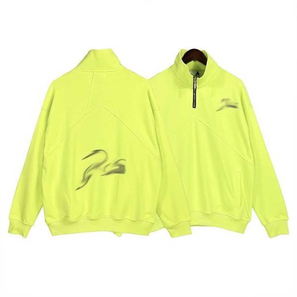 

mens hoodies sweatshirts european and american half zipper solid color men sweater stitching letter embroidery qljv, Black
