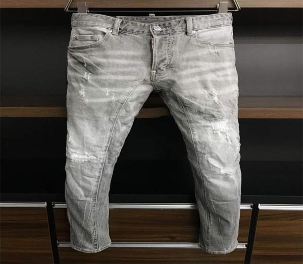 

2021 new arrivals d2 mens luxury designer denim jeans holes trousers dsquare biker pants men039s clothing a3988229854, Blue