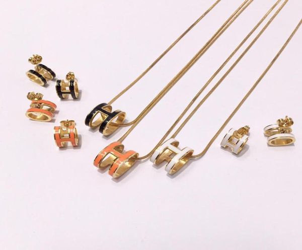 

316l titanium steel pendant necklace with enamel shape in many colors 50cm length words for man and women jewelry5872541, Golden;silver