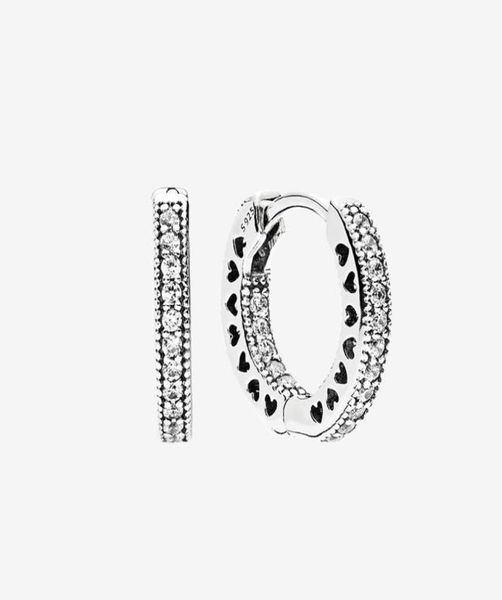 

men women039s small circle earring cz diamond summer jewelry for 925 sterling silver pave heart hoop earrings with box3301743, Golden;silver