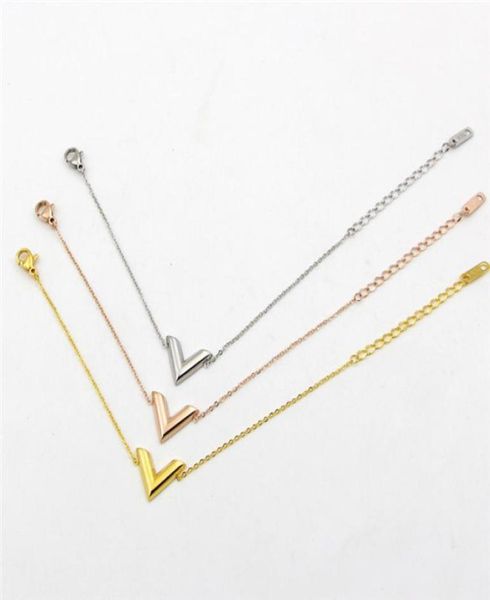 

fashion letter bracelet women039s style titanium steel plated rose gold colored gold hand ornaments to prevent fading4536759, Black