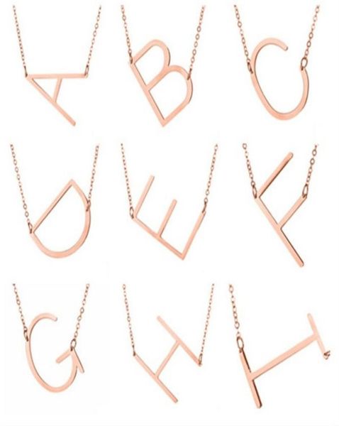 

selling womens silver gold 26 letters statement personalized alphabet name pendant necklace jewelry2199190