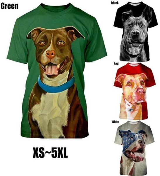 

men039s tshirts fashion 3d pitbull dog painted casual tshirt men short sleeve 8261347, White;black