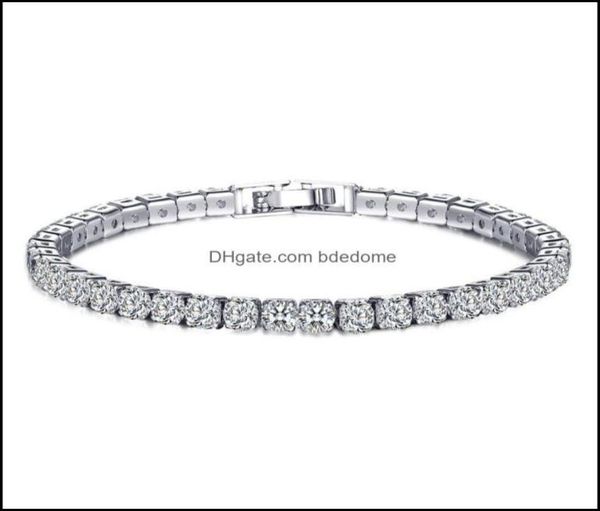 

tennis bracelets jewelry 18k whiteyellow gold plated sparkling cubic zircon cz cluster bracelet fashion womens for party wedding25308745, Golden;silver