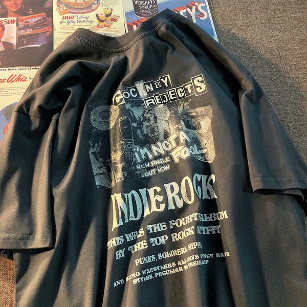 

women's t-shirt harajuku retro street alphabet printed short sleeve t-shirt women's loose y2k summer y2k aesthetic t-shirt 230711, White