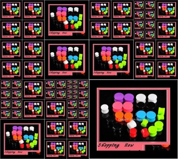 

plugs tunnels mix 312mm 7 color 50pcslot body jewelry acrylic solid expander ear plug flesh tunnel pierce znti02709952, Silver