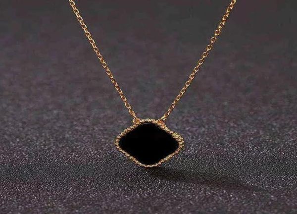 

luxury designer necklace womens fashion 15mm flowers fourleaf clover cleef pendant necklace jewelry for neck gold chain necklaces6078801, Silver