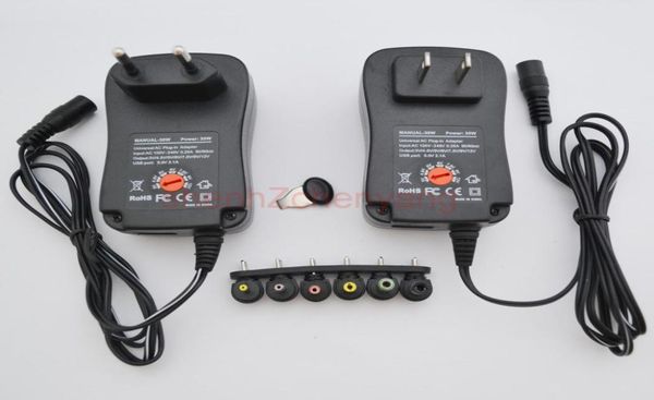

1pcs 30w universal ac wall plug in power adapter 3v 45v 5v 6v 75v 9v 12v 25a charger with 6pieces tip switching power supply1044486