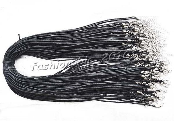 

whole 100pcslot black hemp cord silver tone lobster clasp fit diy necklaces 22quot ac5 6695888, White;red