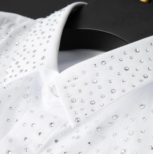 

men039s casual shirts czech rhine shirt longsleeved slim bottoming nightclub clothing social party stage singer chemise h4388663, White;black