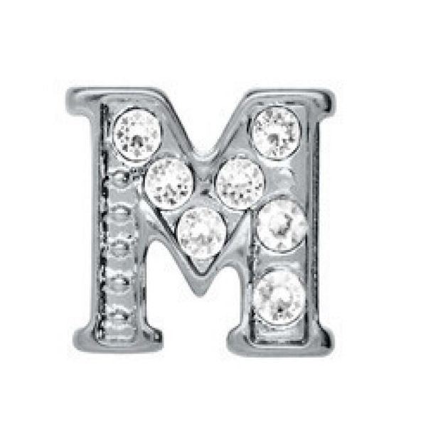 

20pcslot rhinestone silver alphabet letter quot m quot charm fit for living magnetic floating locket8253477, Bronze;silver