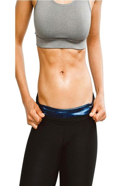 

men women sweat shaper fitness slims high waist sauna workout sport pants body shaper thermo sweat sauna effect capris midcalf9544113, Black;brown