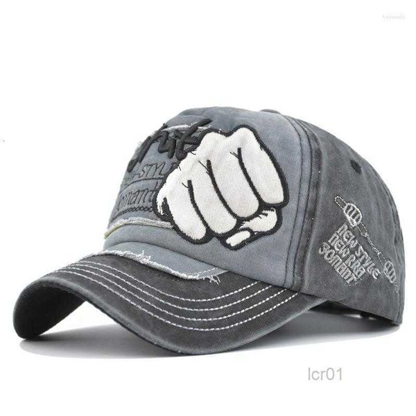

ball caps washed baseball cap fist embroidered men and women trendy alphabet peaked, Blue;gray