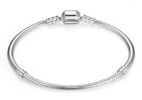 

aifeili dropship authentic silver plated chain diy charm bracelet & bangle diy for women bracelet jewelry gift16127234, Black