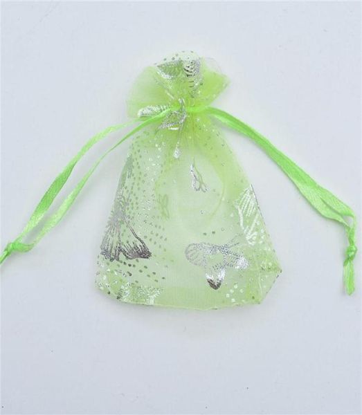 

20x30cm 100 pcs apple green butterfly organza bags wedding jewellery gift bag 70x90 mm wedding party pouches22926251378, Pink;blue