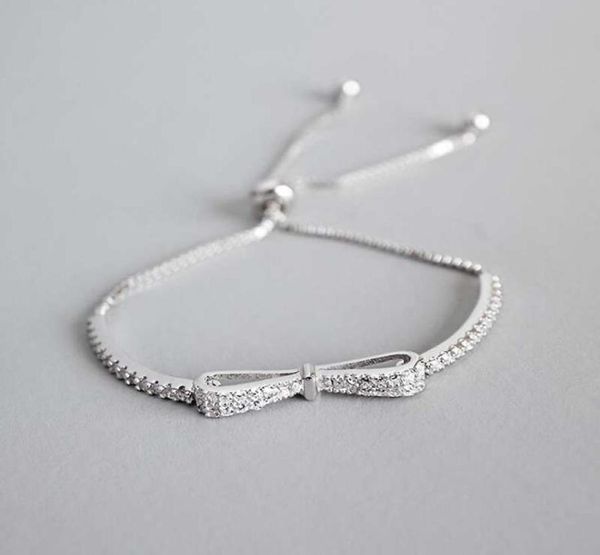 

ruifan fashion box chain bowknot 100 925 sterling silver bracelet ladies cubic zircon bracelets female womens jewelry ybr057 y2008022848, Black