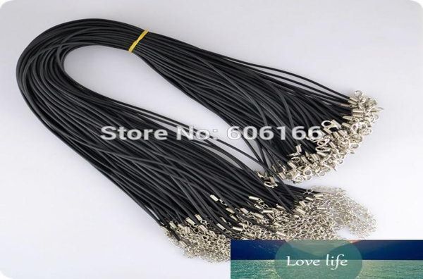 

necklaces pendants chokers jewelry 100x 45cm 18039039 black rubber for pendant cord 2mm string strap lobster clasp necklac1384873, Silver