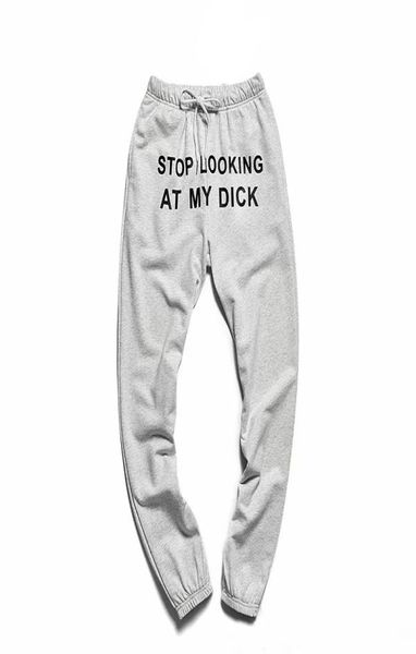 

men039s pants fashion printed letter slooking at my dick sweatpants with pockets black grey high waist drawstring loose cas4214447