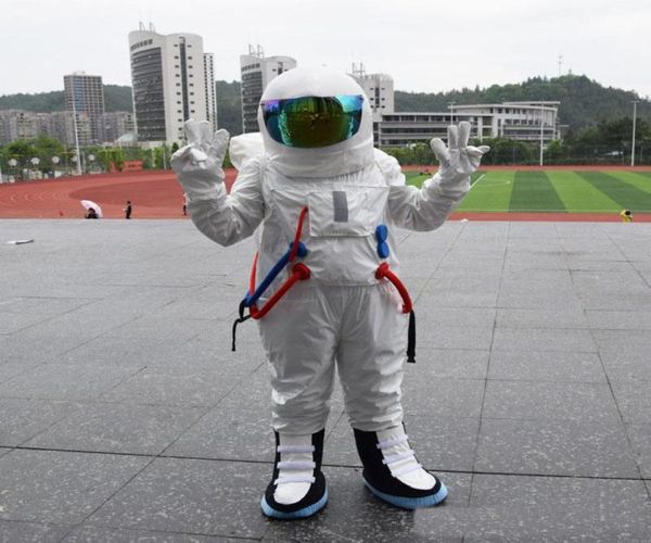 

2018 space suit mascot costume astronaut mascot costume with backpack gloveshoes4797817, Red;yellow