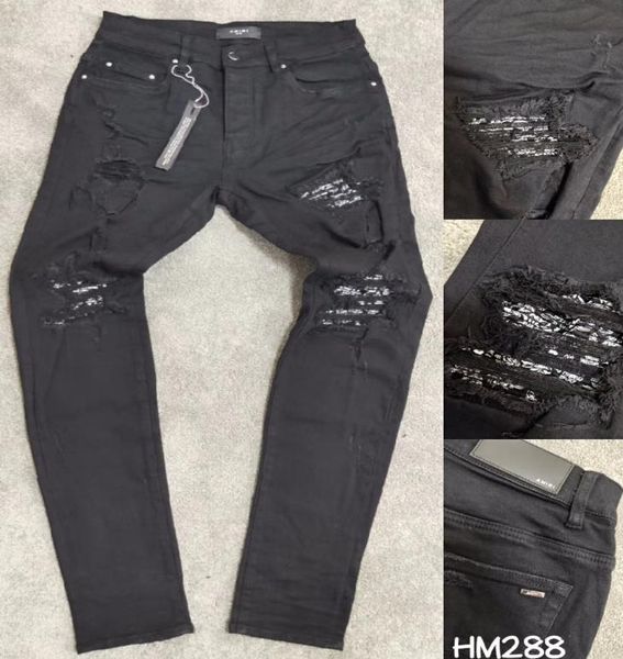 

awhole classic miri hip hop pants jeans designer pants aquaman mens slim straight biker skinny loophole jeans men women ri5748943, Blue