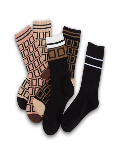 

women socks classic color fashion letter pattern hosiery medium stockings casual womens underwear9583890, Black;white