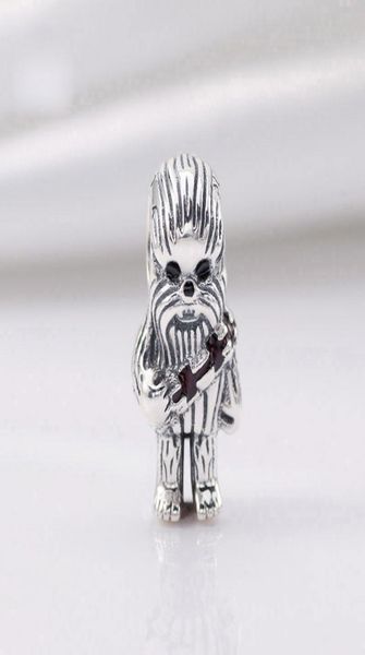 

2020 new 925 sterling silver star chewbacca charm bead fits european jewelry charm bracelets1216593, Black