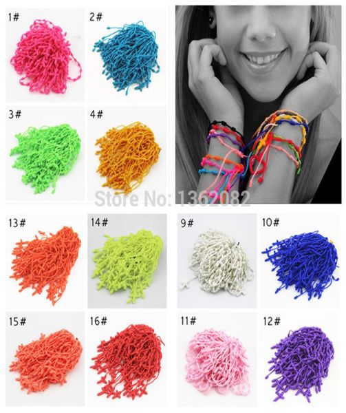 

whole lots 50pcs handmade lucky cord braid rope knotted rosary bracelets nylon string cross bracelets party gift mb043197034, Black