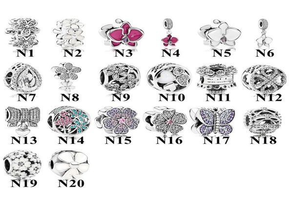 

fit bracelet charm daisy flower dangle butterfly charms authentic new real sterling silver 925 beads original women diy jewelry6348521, Black