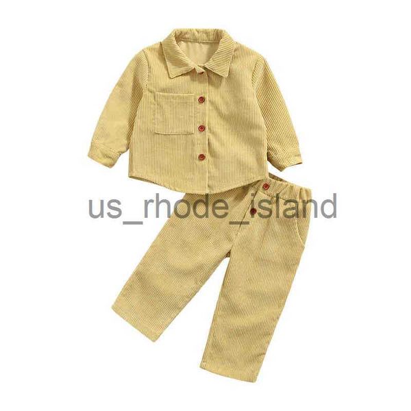 

clothing sets lioraitiin 1-6years toddler baby girl 2 pieces kids suit set solid turn-down collar long sleeve long pants for fall winter g27, White