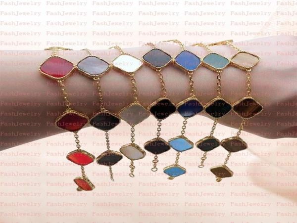 

designer classic lucky clover black onyx chain 18k white gold plated fashion bracelets ladies and girls valentine039s day mothe7562810