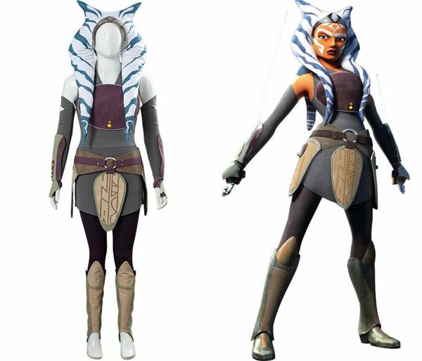 

rebels ahsoka tano cosplay outfit halloween uniform costume01708831, Black