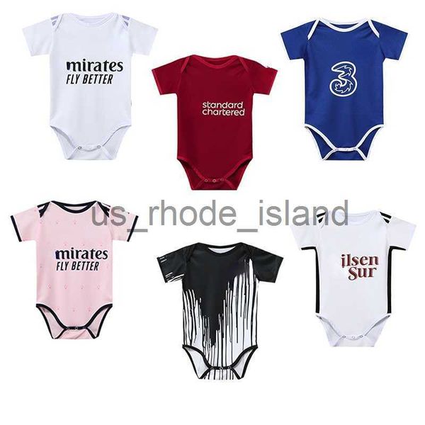 

clothing sets 22-23 baby soccer jerseys jersey shirts bodysuit shirt uniforms 6-18 month kid sets kids suit boys girls child son 2023 onesie, White
