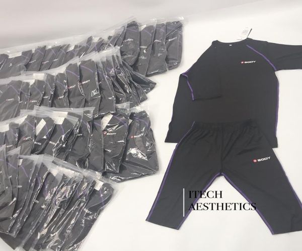 

xbody training machine underwear ems fitness undergarments conductive sport suit black with purple switching line smlxlxxl siz1962528
