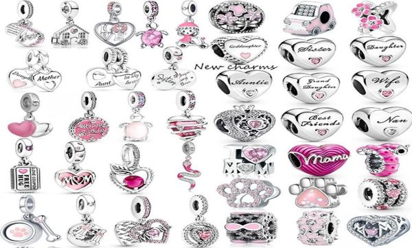 

new charms beads love mom heart split dangle pendants fit original bracelet diy women jewelry gift1803853, Bronze;silver