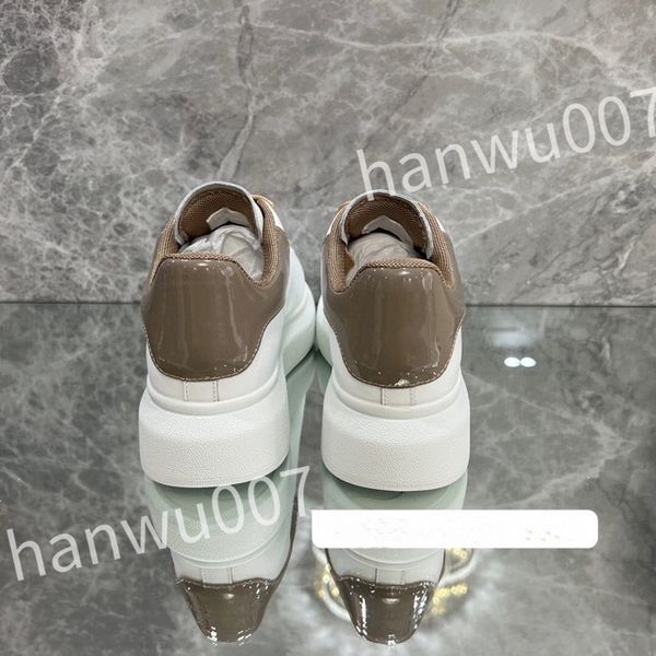 

2023 luxury designer stage shoe leather increased casual shoes fashionable sports platform mens womens white lace up alexander sneakers xsd2, Black