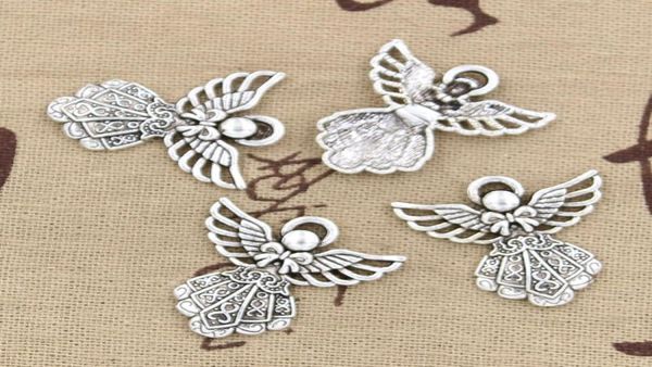 

80pcs charms angel 2623mm antiquezinc alloy pendant fitvintage tibetan silverdiy for bracelet necklace8746285, Bronze;silver