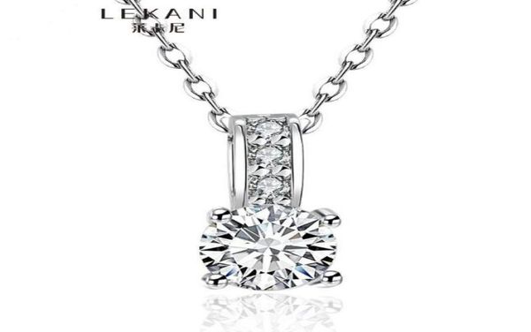 

100 pure 925 sterling silver pendant necklace 15 ct sona cz diamond engagement necklace solid silver wedding necklaces for women5983822